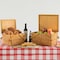 Vintiquewise Woodchip Picnic Storage Basket with Cover and Movable Handles, PK 2 QI004013.2 - alternate 2